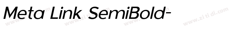Meta Link SemiBold字体转换 Meta Link SemiBold字体转换